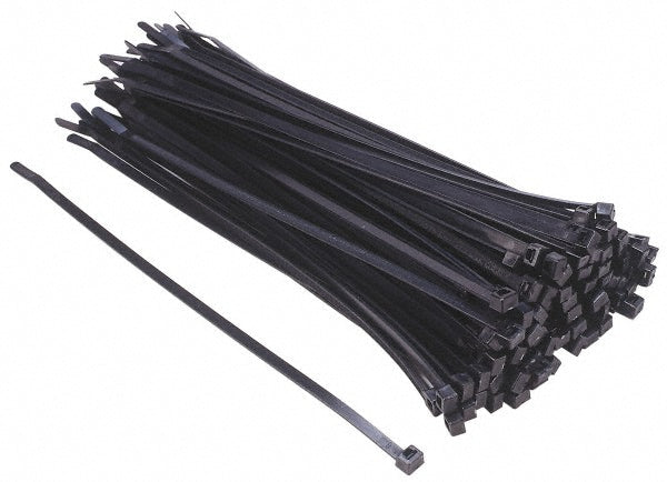 Thomas & Betts - Cable Tie: 14.2" Long, Black, Nylon, Standard | MSC Industrial Supply Co.