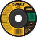 DeWALT Depressed-Center Wheel: Type 27, 4-1/2" Dia, 1/4" Thick, 7/8" Hole, Silicon Carbide - 24 Grit, Resinoid Bond, 12000 Max RPM, Use with Angle Grinder