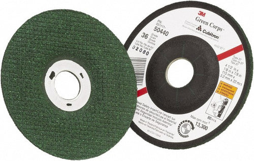 3M - Depressed-Center Wheel: Type 27, 4-1/2" Dia, 1/8" Thick, 7/8" Hole, Ceramic | MSC Industrial Supply Co.