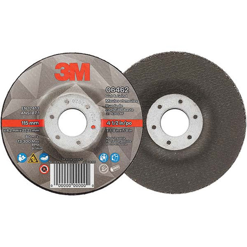 3M - Depressed-Center Wheel: Type 27, 4-1/2" Dia, 1/8" Thick, 7/8" Hole, Ceramic | MSC Industrial Supply Co.